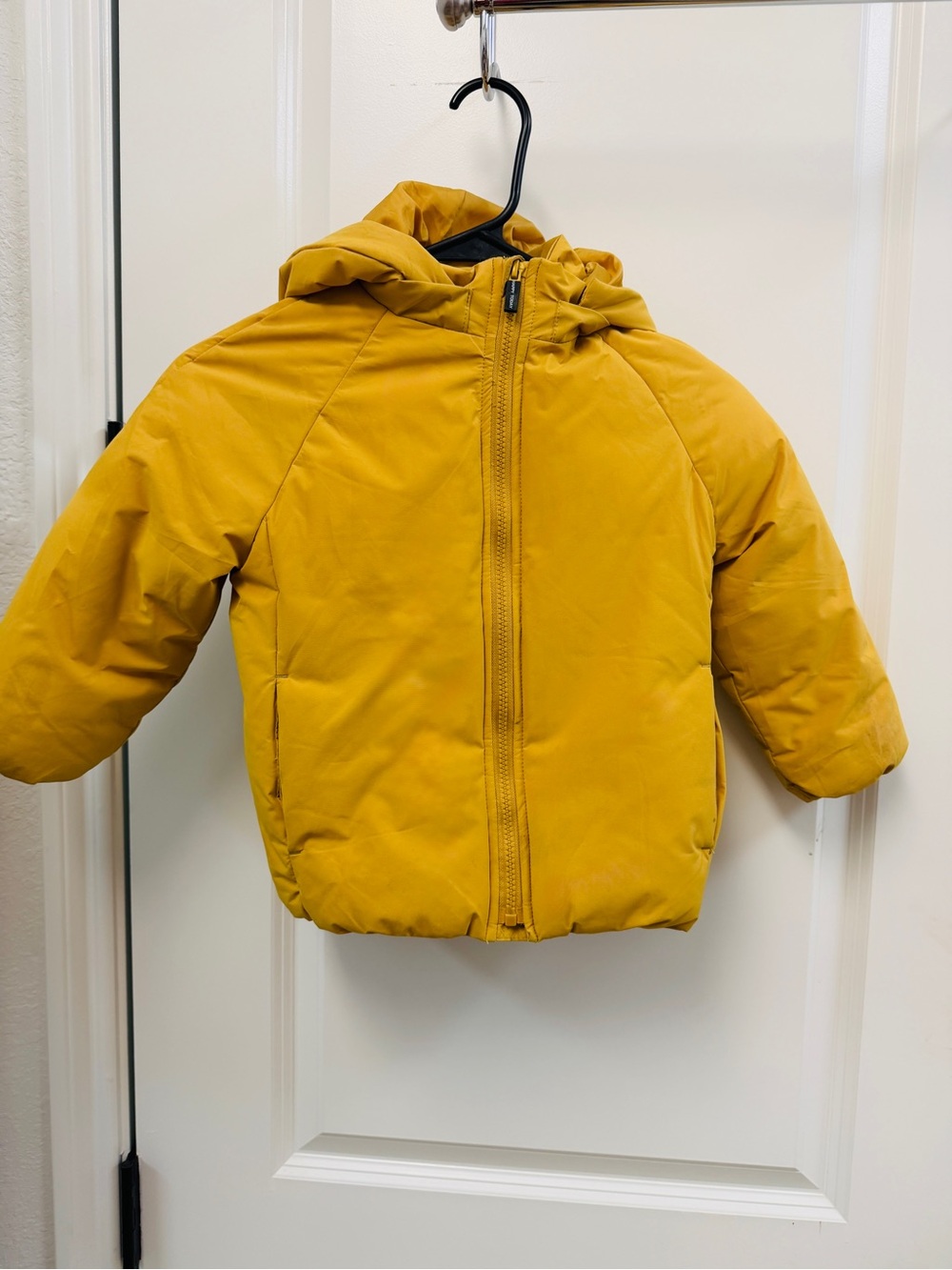 Zara Kids Hooded Puffer Jacket - Mustard